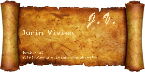 Jurin Vivien névjegykártya